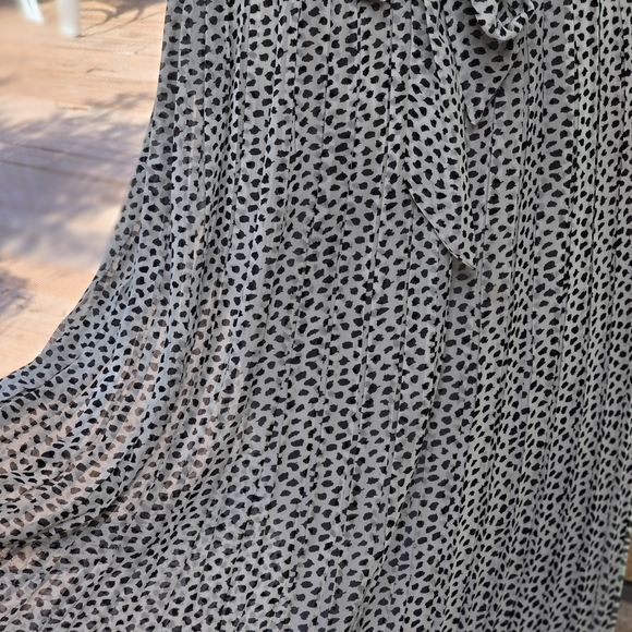 Joie Black and White Wrap Maxi Skirt with Tie Front - Picture 5 of 5